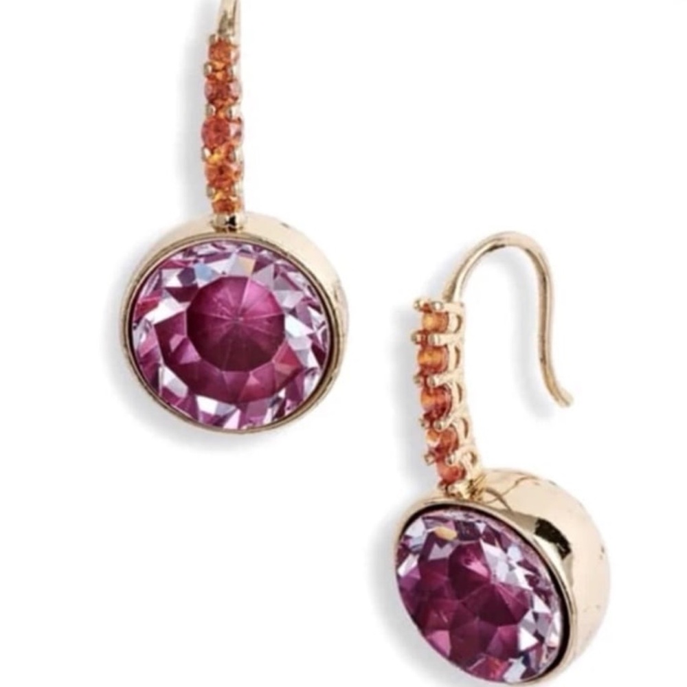 $68 Kate Spade Reflecting Pool Earrings purple red